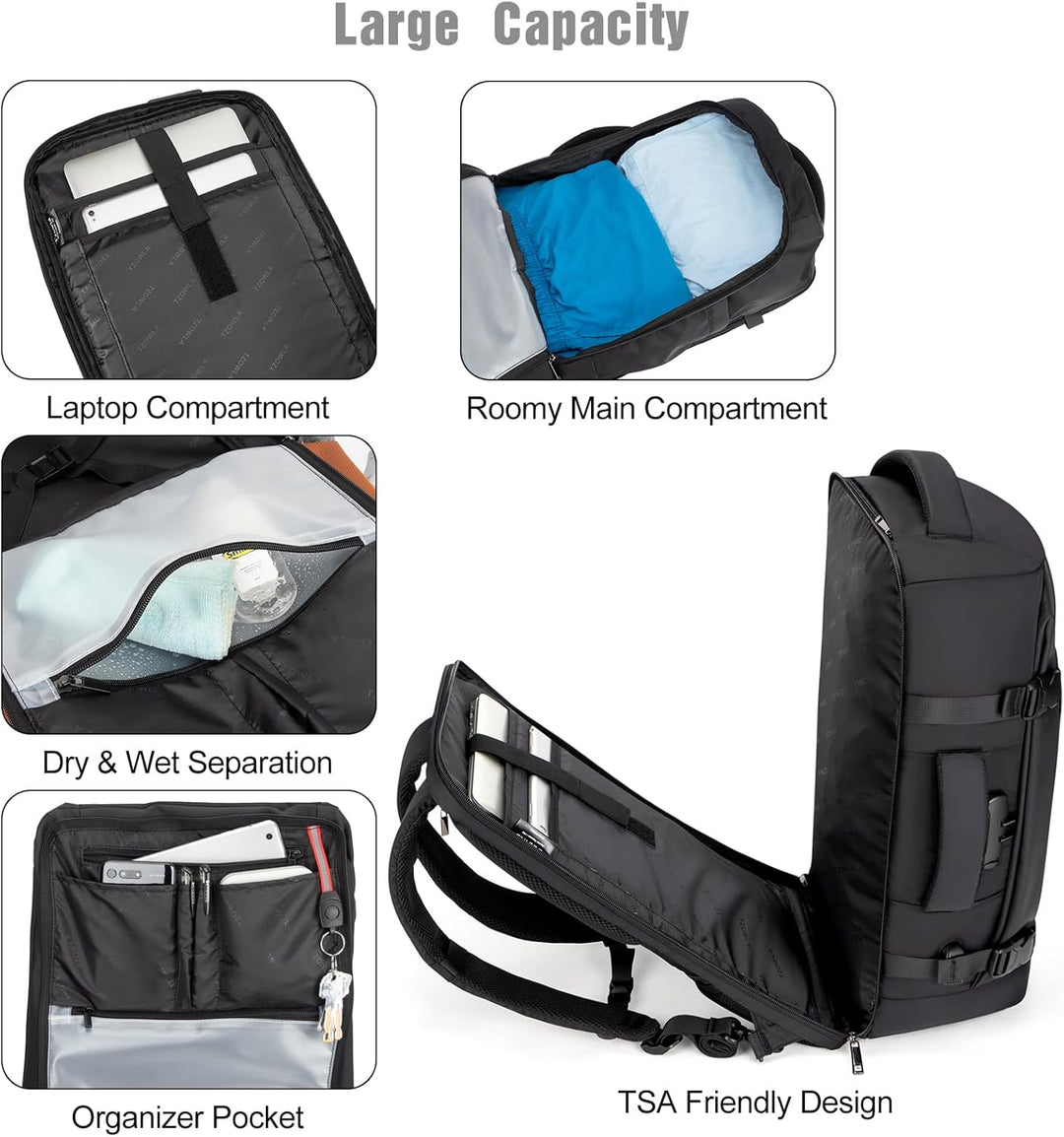AA NOT AVAILBLE 40L Vízhatlan Utazási Laptop Hátizsák USB Porttal és Lopásgátló Zárral – AeroPack