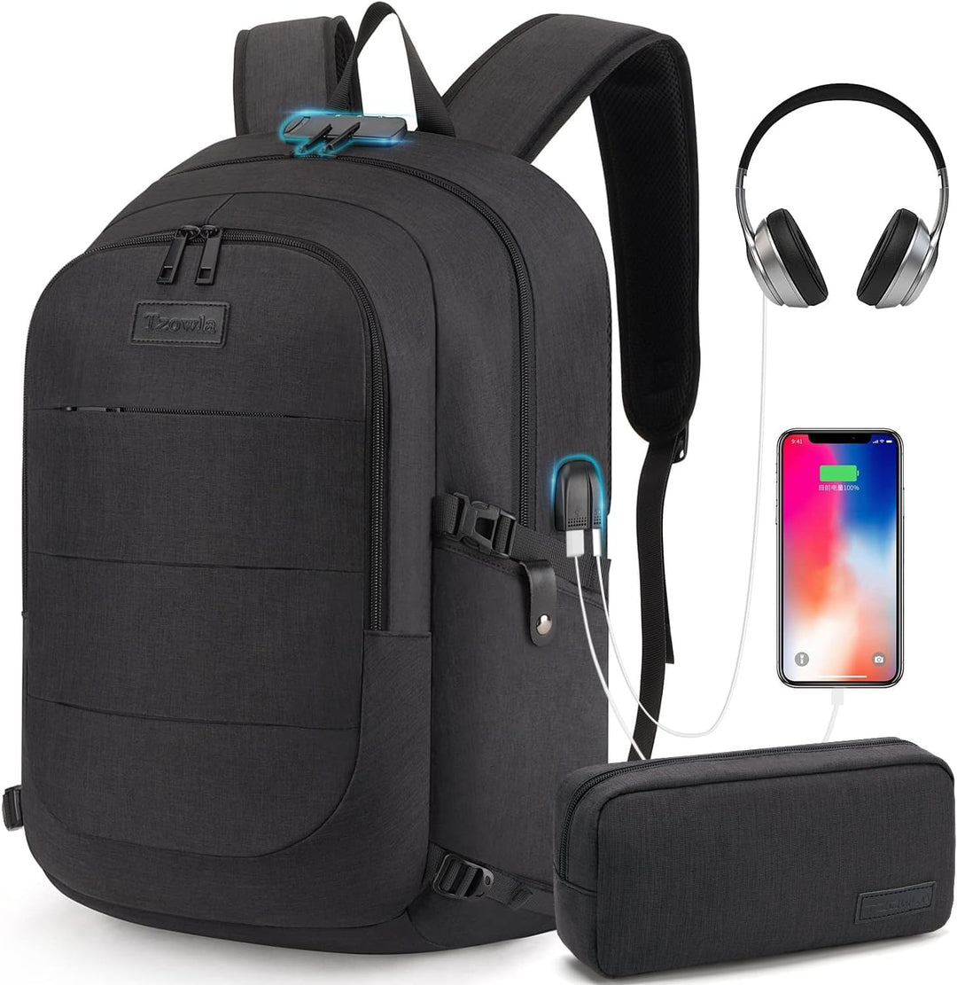 Extra nagy lopásgátló laptop és utazó hátizsák USB porttal – 30–50L