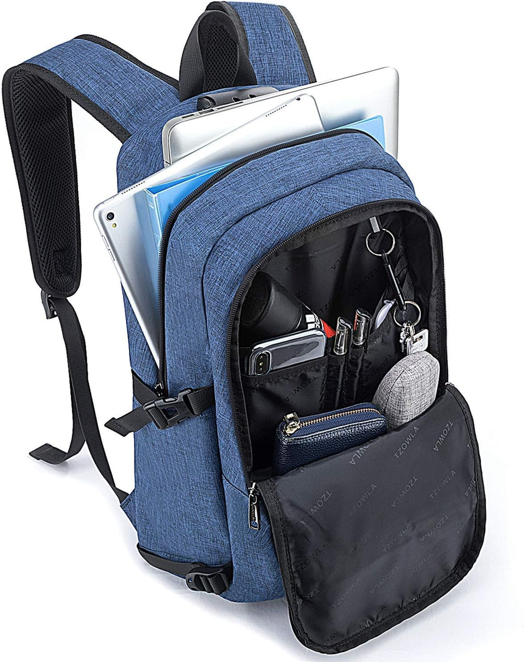 Extra nagy lopásgátló laptop és utazó hátizsák USB porttal – 30–50L