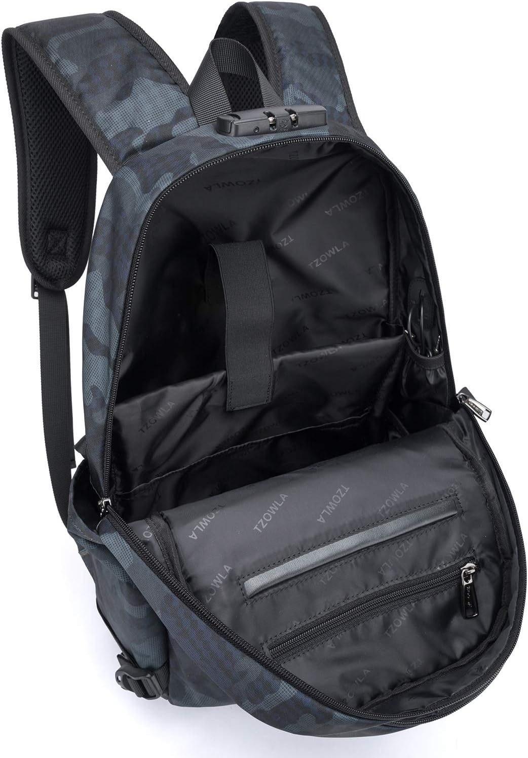 Extra nagy lopásgátló laptop és utazó hátizsák USB porttal – 30–50L