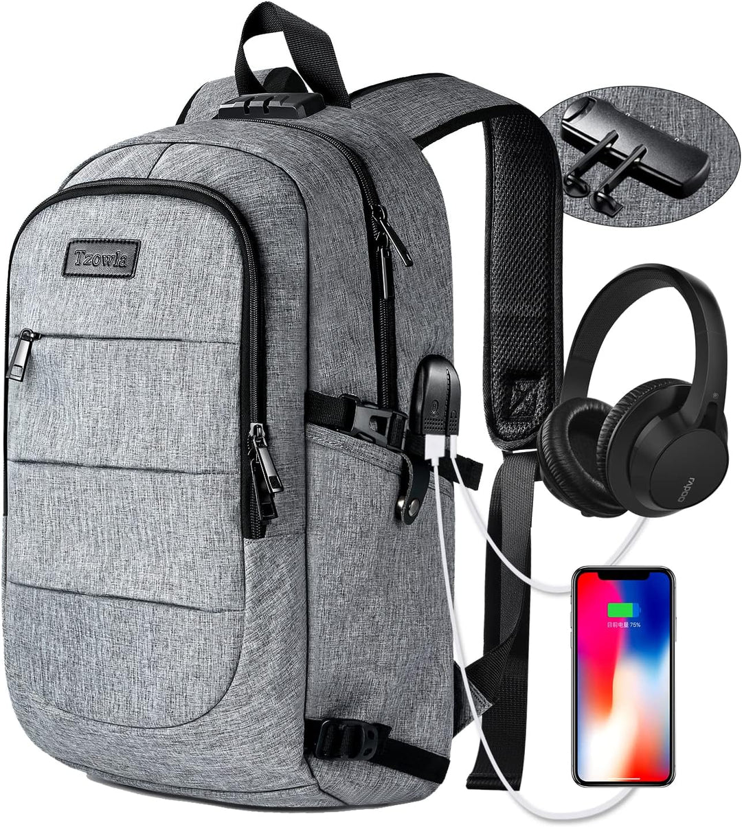 Extra nagy lopásgátló laptop és utazó hátizsák USB porttal – 30–50L